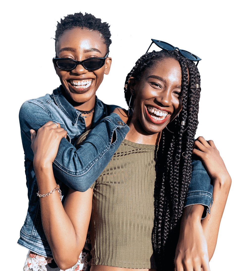 Man with cap on laughing